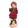 BIANCHI DINO Bambina con Trecce 25cm Resina Decorazione Natalizia