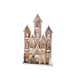 BIANCHI DINO Casetta Villaggio Innevato LED 60cm Legno Decorazione Natale