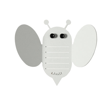 ARTI & MESTIERI Set Ganci Appendiabiti Bee 2 Pezzi Bianco Marmo 13,4x16,3cm