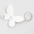 ARTI & MESTIERI Portachiavi di Design Farfalla Bianco 30x18cm
