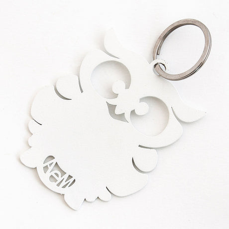 ARTI & MESTIERI Portachiavi di Design Gufino Bianco 30x18cm