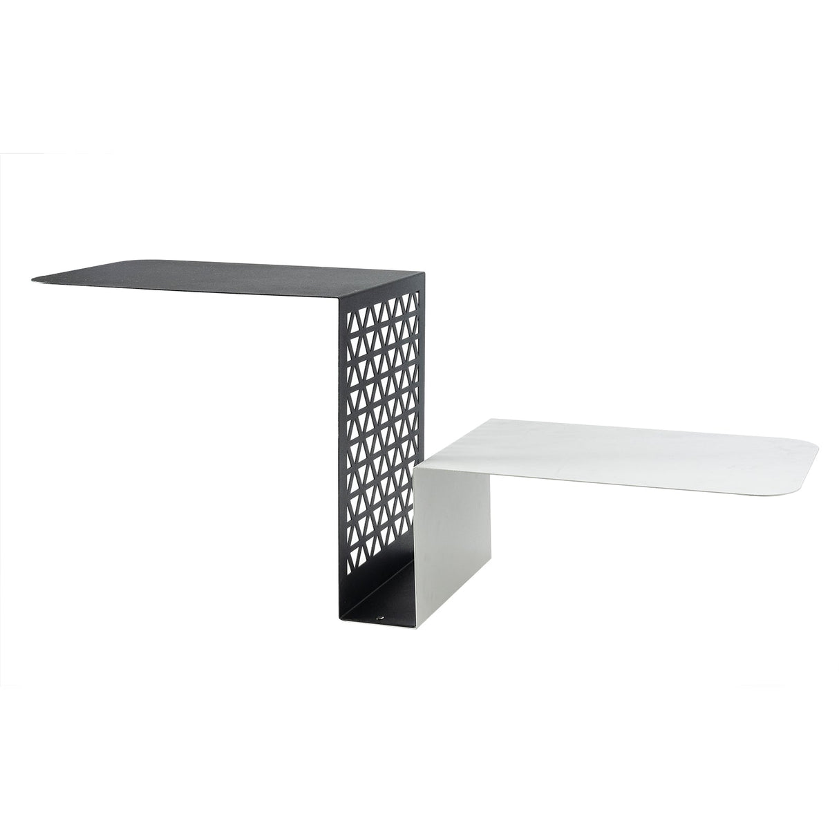 ARTI & MESTIERI Consolle Mensola Scalea Nero Bianco Marmo 40x100cm