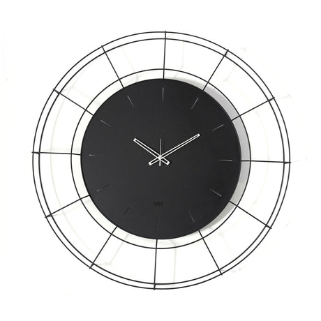 ARTI & MESTIERI Orologio da Parete Contemporaneo Nudo Grande Nero 94x94cm