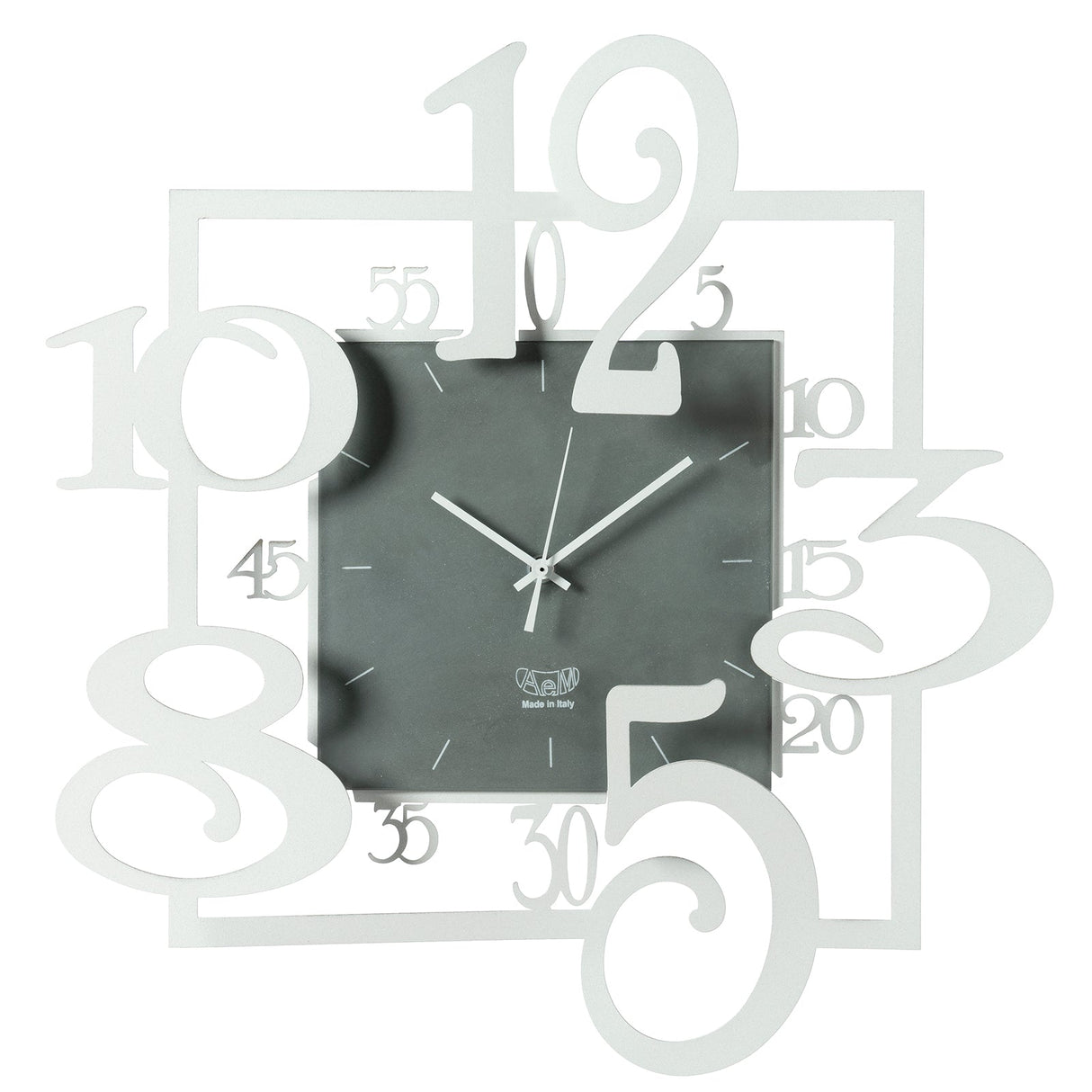 ARTI & MESTIERI Orologio da Parete Particolare Amos Bianco Marmo 50x5cm