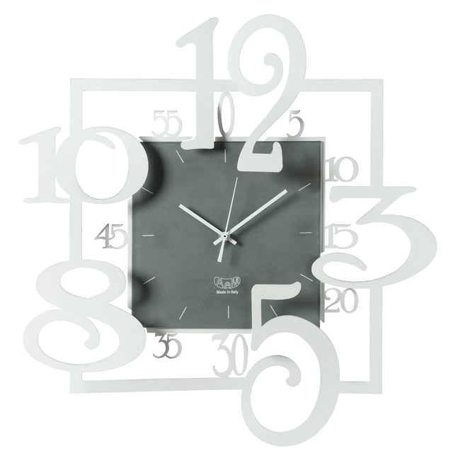 ARTI & MESTIERI Orologio da Parete Particolare Amos Bianco Marmo 50x5cm