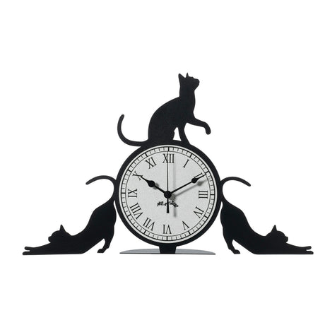 ARTI & MESTIERI Orologio da Tavolo Particolare Cattitude 48x30cm