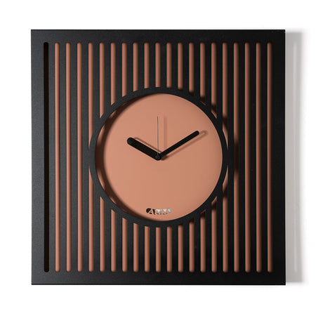 ARTI & MESTIERI Orologio da Parete Elegante Tiffany Grande Nero Mocha Mousse 50x50cm
