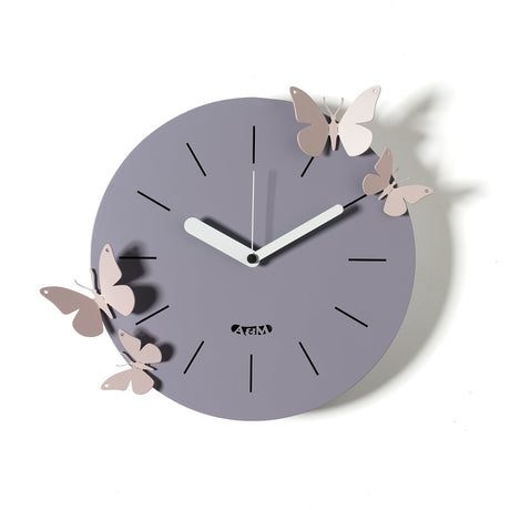 ARTI & MESTIERI Orologio Con Farfalle Battito D'Ali Glicine Gelso 30x30cm