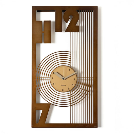ARTI & MESTIERI Orologio Classico Gropius Caramello Industrial Oro Laccato 75x40cm