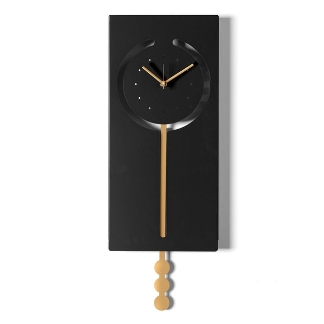 ARTI & MESTIERI Orologio a Pendolo Omega Nero Oro Laccato 53x20cm
