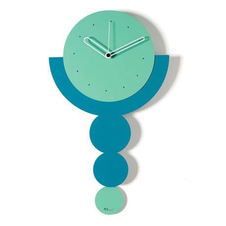ARTI & MESTIERI Orologio a Pendolo Trilogy Verde Acqua Blu Oltremare Verde Acqua 49,5x29cm