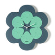 ARTI & MESTIERI Orologio a Forma di Fiore Florindo Petrolio Verde Acqua 35xcm
