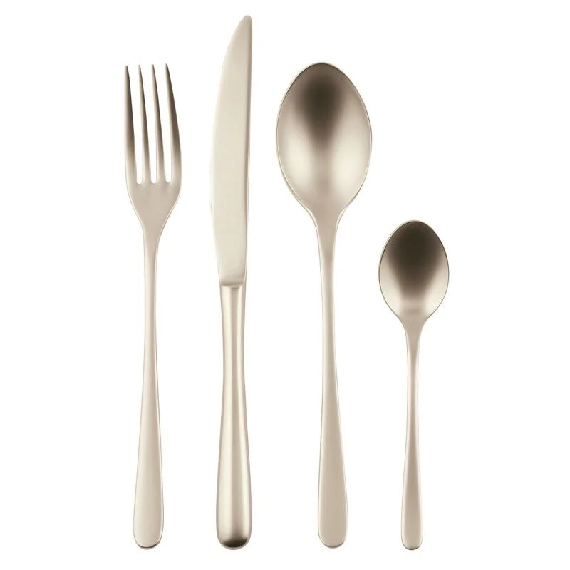 Beckmann & Rommerskirchen Set Posate PADINA 16 Pezzi - Colore Champagne, Finitura PVD - 4