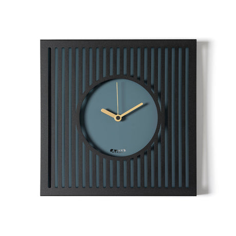 ARTI & MESTIERI Orologio da Parete Elegante Tiffany Piccolo Nero Petrolio 35x35cm