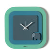 ARTI & MESTIERI Orologio da Parete Moderno Tino Verde Acqua Blu Oltremare Petrolio 24x24cm