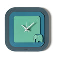 ARTI & MESTIERI Orologio da Parete Moderno Tino Petrolio Blu Oltremare Verde Acqua 24x24cm