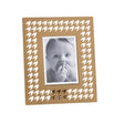ARTI & MESTIERI Portafoto di Design Pied De Poule Piccolo Oro Laccato 22,3x18,5cm