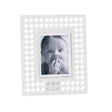 ARTI & MESTIERI Portafoto di Design Pied De Poule Piccolo Bianco Marmo 22,3x18,5cm