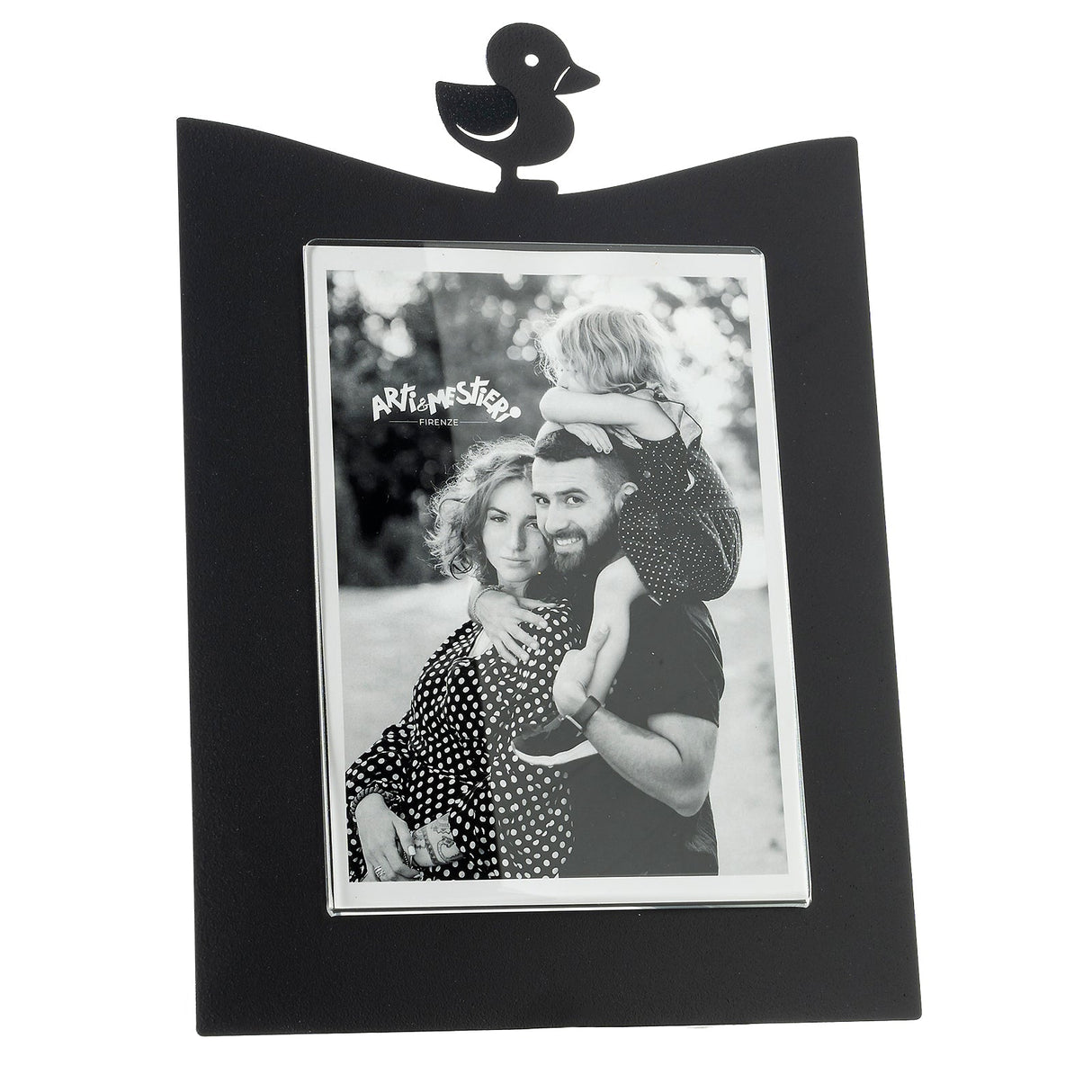 ARTI & MESTIERI Portafoto Paperella Grande Nero 28x19,5cm