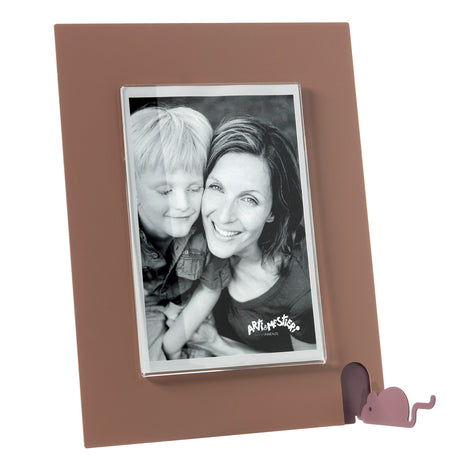 ARTI & MESTIERI Portafoto Topino Grande Mocha Mousse Viola Ametista 26,7x21,4cm
