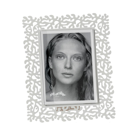 ARTI & MESTIERI Portafoto Corallo Grande Bianco Marmo 26,4x21,6cm