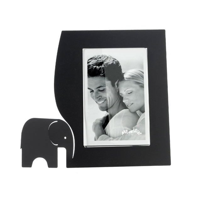 ARTI & MESTIERI Portafoto Elefantino Piccolo Nero 23,5x21,5cm