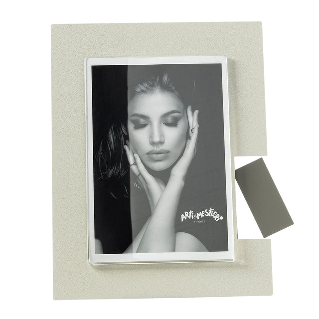 ARTI & MESTIERI Portafoto di Design Bliko Grande Avorio Fango 24,5x19,5cm