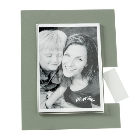 ARTI & MESTIERI Portafoto di Design Bliko Grande Giada Bianco Marmo 24,5x19,5cm