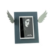 ARTI & MESTIERI Portafoto di Design Icaro Piccolo Petrolio Bianco Marmo 21,5x30,3cm