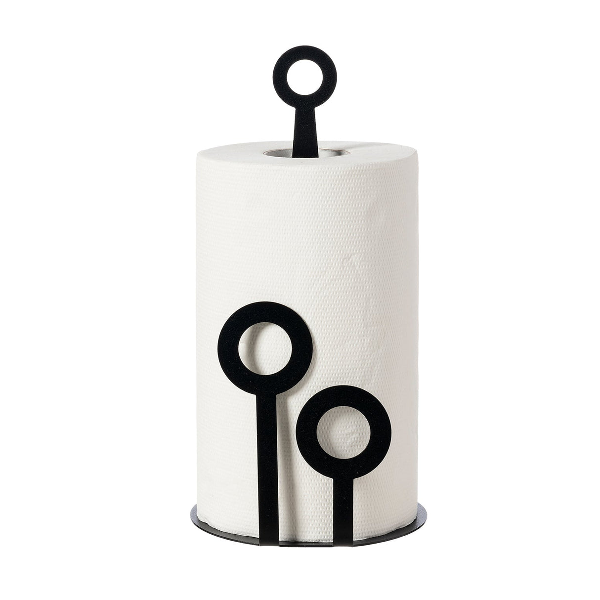 ARTI & MESTIERI Porta Rotoli da Cucina Bollicine Nero 30x15cm