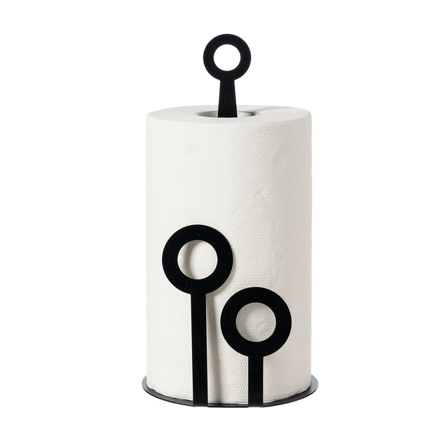 ARTI & MESTIERI Porta Rotoli da Cucina Bollicine Nero 30x15cm
