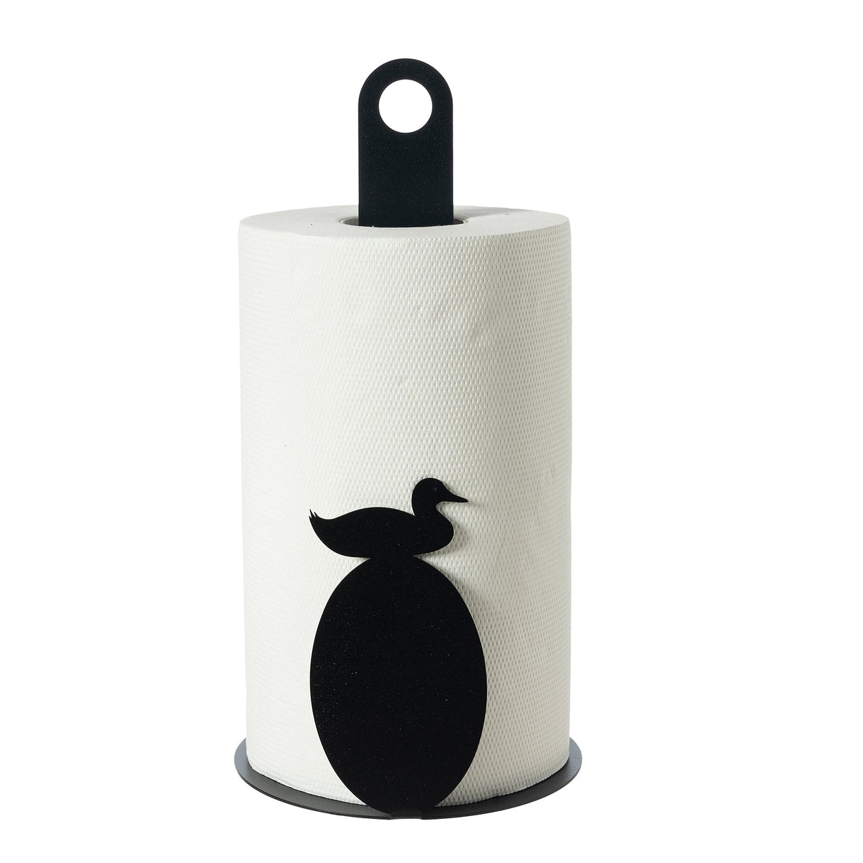 ARTI & MESTIERI Porta Rotoli da Cucina Duck Nero 30x15cm