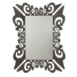 ARTI & MESTIERI Specchio da Parete Decorato Vanity Nero 100x80cm