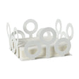 ARTI & MESTIERI Portatovaglioli Bollicine Bianco Marmo 10x17,5cm