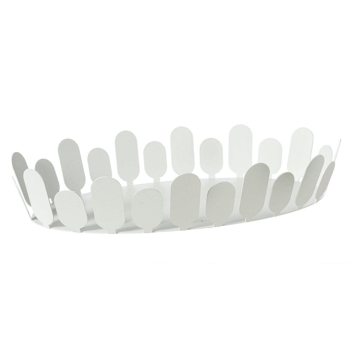 ARTI & MESTIERI Centrotavola Ovale Park Bianco Marmo 8x45cm