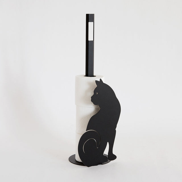 ARTI & MESTIERI Porta Rotolo Carta Igienica "Gatto" Terra 15x50cm