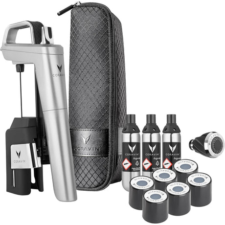 CORAVIN Timeless Six+ Sistema di Conservazione del Vino Silver Argento