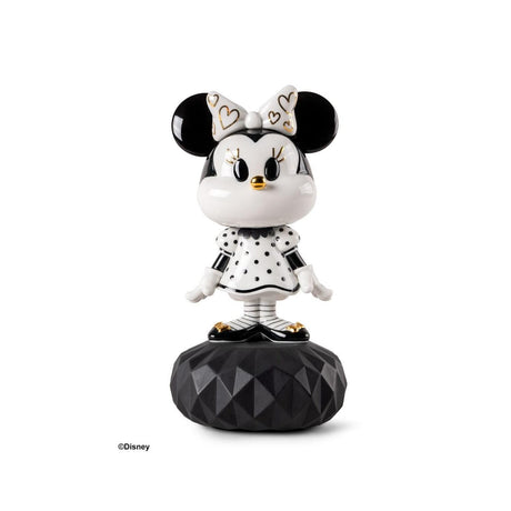 Lladró Scultura Minnie in Black And White 31x17cm Porcellana