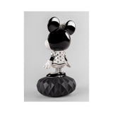 LLADRO' Scultura Minnie in Black And White 31x17cm Porcellana