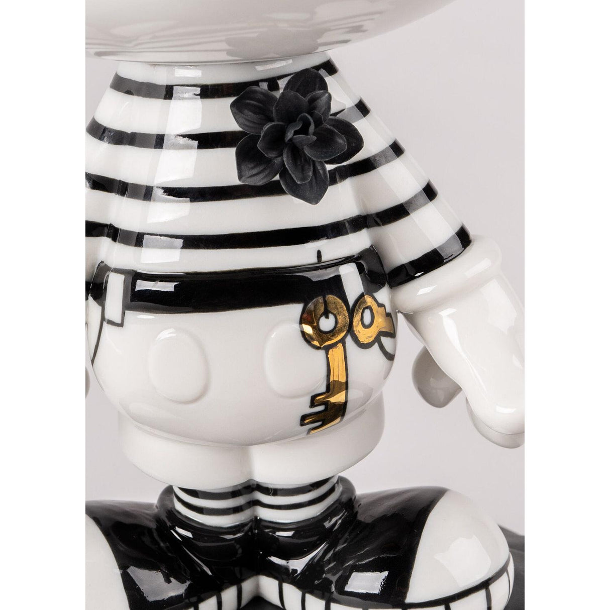 Lladró Scultura Mickey in Black And White 31x17cm Porcellana