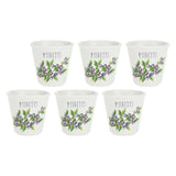 LA PORCELLANA BIANCA Liquorelli Set 6 Bicchierino Shot Liquorino Mirto 75ml Porcellana