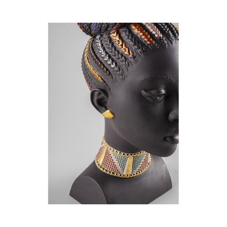 Lladró Scultura Colori Africani 39x15cm Porcellana