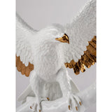Lladró Aquila Bianco Rame 48x57cm Porcellana