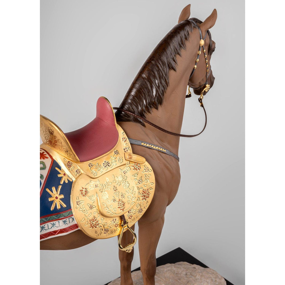 Lladró Scultura Cavallo Karabakh Serie Limitata 49x53cm Porcellana