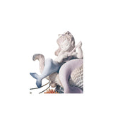 Lladró Figurina Sirena Passeggiata in Fondo Al Mare Edizione Limitata 32x46cm Porcellana