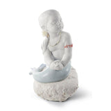 Lladró Figurina Sirena Principessa Delle Acque Edizione Limitata 47x32cm Porcellana