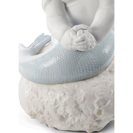 Lladró Figurina Sirena Principessa Delle Acque Edizione Limitata 47x32cm Porcellana