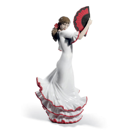 Lladró Figurina Donna Flamenco Anima e Passione Ed 60° Anniversario Rosso 38x17cm Porcellana