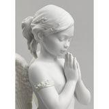 LLADRO' Figurina Angelo Preghiera Celestiale 30x26cm Porcellana