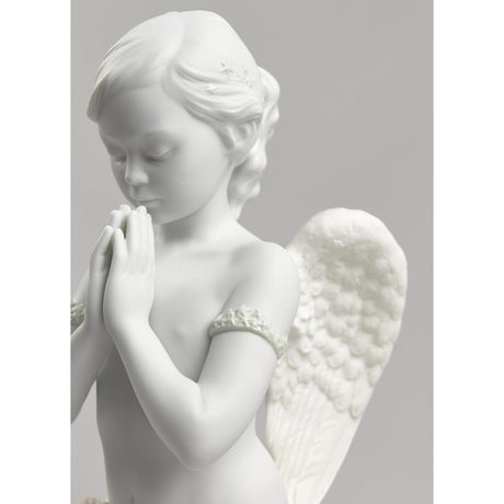 Lladró Figurina Angelo Preghiera Celestiale 30x26cm Porcellana